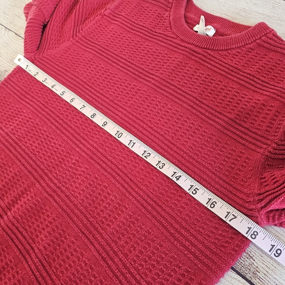 Cat & Jack Red Long Sleeve Crew Neck Knit Sweater Size XL 16 - Picture 10 of 12